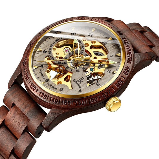 Classic Wooden Men's Mechanical Watch - Universal Gifts